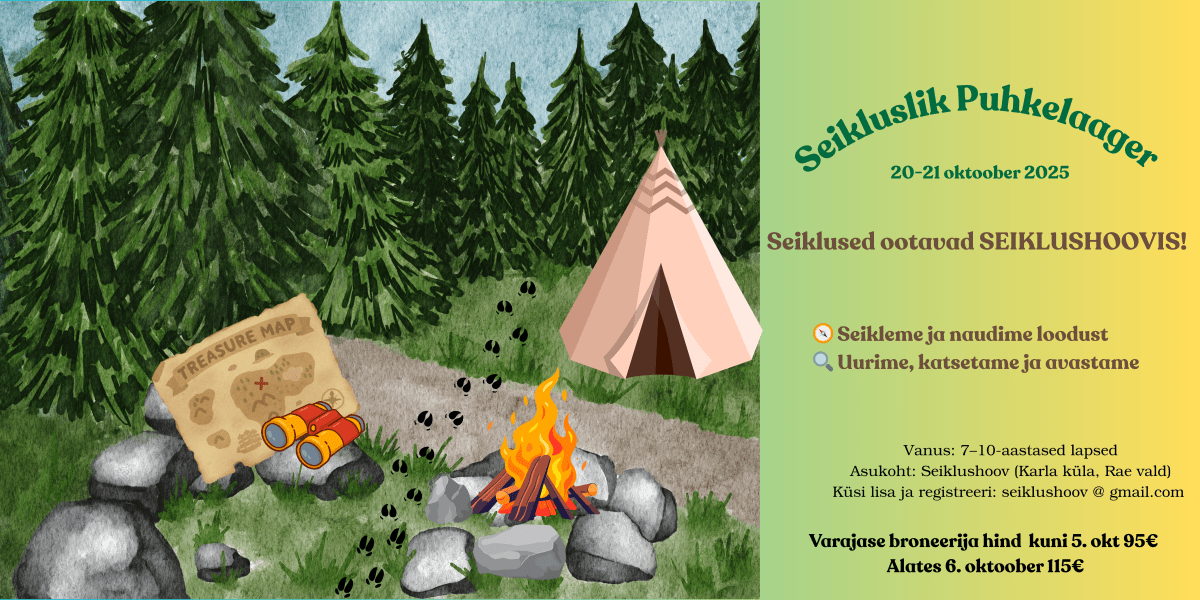 Seikluslik puhkelaager 20-21&nbsp;oktoober